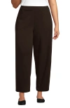 Lands' End Sport Knit High Rise Barrel Ankle Pants In Brown