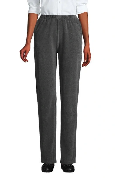 Lands' End Sport Knit High Rise Corduroy Pants In Gray