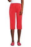 Lands' End Sport Knit High Rise Elastic Waist Capri Pants In Sahara Desert