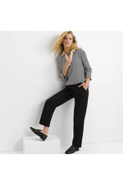 Lands' End Sport Knit High Rise Pants In Black