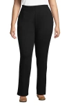 Lands' End Plus Size Sport Knit High Rise Pants In Black