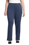 Lands' End Sport Knit High Rise Pants In Blue