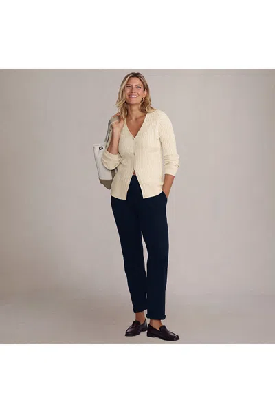 Lands' End Sport Knit High Rise Pants In Blue