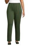 Lands' End Plus Size Sport Knit High Rise Pants In Estate Green