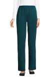 Lands' End Plus Size Sport Knit High Rise Pants In Evening Teal
