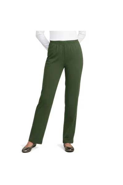 Lands' End Sport Knit High Rise Pants In Green