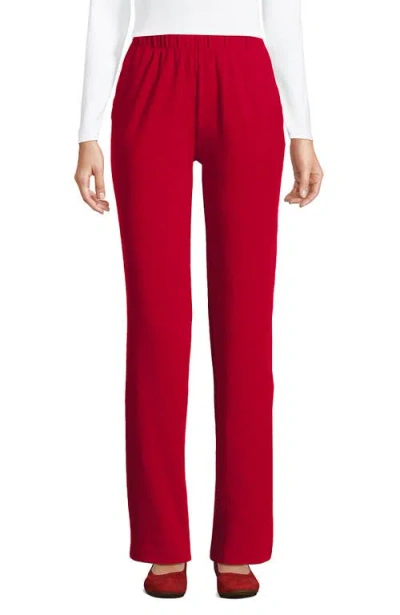 Lands' End Sport Knit High Rise Pants In Heritage Red