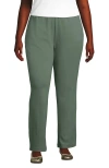 Lands' End Plus Size Sport Knit High Rise Pants In Lily Pad Green