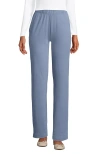 Lands' End Plus Size Sport Knit High Rise Pants In Pale Slate Blue
