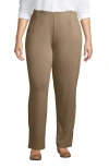 Lands' End Plus Size Sport Knit High Rise Pants In Rich Camel