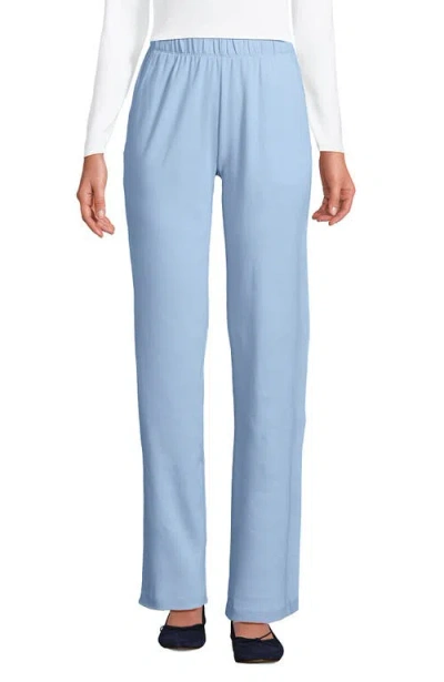 Lands' End Sport Knit High Rise Pants In Soft Blue Haze