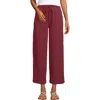 Lands' End Sport Knit Pull On Drawstring Wide Leg Crop Pants In Burnt Clay