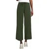 Lands' End Sport Knit Pull On Drawstring Wide Leg Crop Pants In Estate Green