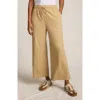 Lands' End Sport Knit Pull On Drawstring Wide Leg Crop Pants In Neutral