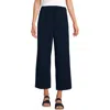 Lands' End Sport Knit Pull On Drawstring Wide Leg Crop Pants In Radiant Navy