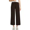 Lands' End Sport Knit Pull On Drawstring Wide Leg Crop Pants In Rich Coffee