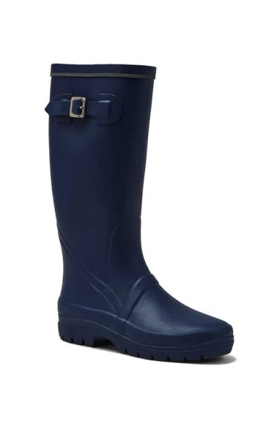 Lands' End Squall Buckle Tall Rain Boots In Blue
