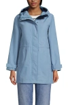 Lands' End Squall Hooded Waterproof Raincoat In Blue