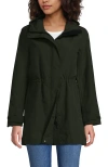 Lands' End Squall Hooded Waterproof Raincoat In Green
