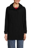 Lands' End Squall Hooded Waterproof Raincoat In Black