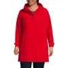 Lands' End Plus Size Squall Hooded Waterproof Raincoat In Bright Cherry
