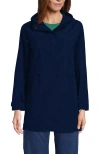 Lands' End Squall Hooded Waterproof Raincoat In Deep Sea Navy