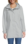 Lands' End Squall Hooded Waterproof Raincoat In Light Mist