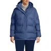 Lands' End Plus Size Squall Insulated Slicker Puffer Jacket In Light Indigo Blue