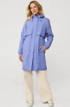 Lands' End Squall Packable Long Raincoat In Light Periwinkle