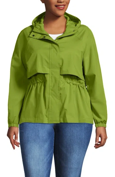 Lands' End Squall Packable Rain Jacket In Green