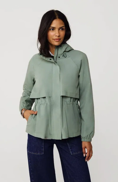 Lands' End Squall Packable Rain Jacket In Lily Pad Green