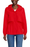 Lands' End Squall Packable Rain Jacket In Red