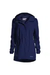 Lands' End Squall Packable Waterproof Raincoat In Blue