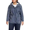 Lands' End Squall Packable Waterproof Raincoat In Blue