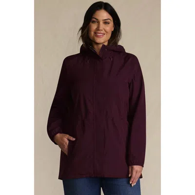 Lands' End Squall Packable Waterproof Raincoat In Brown