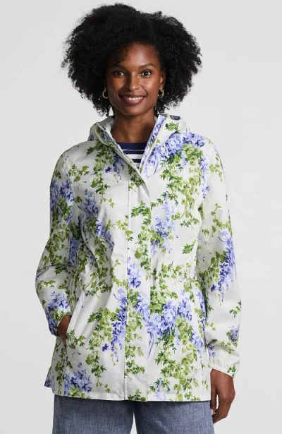 Lands' End Squall Packable Waterproof Raincoat In White