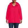 Lands' End Squall Packable Waterproof Raincoat In Coral Rose