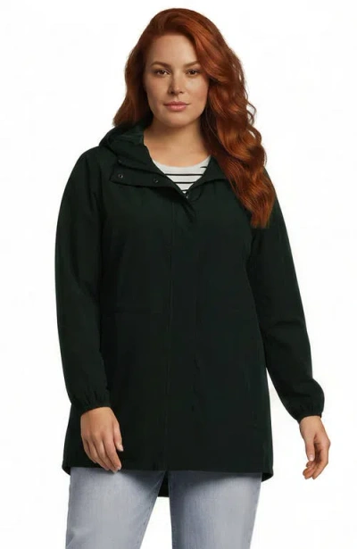Lands' End Squall Packable Waterproof Raincoat In Green