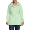 Lands' End Squall Packable Waterproof Raincoat In Icy Mint Green