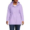 Lands' End Squall Packable Waterproof Raincoat In Lilac Petal