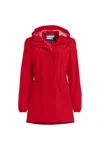Lands' End Squall Packable Waterproof Raincoat In Red