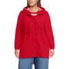Lands' End Squall Packable Waterproof Raincoat In Red