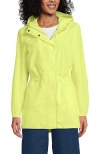 Lands' End Squall Packable Waterproof Raincoat In Yellow