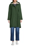 Lands' End Squall Rain Slicker Coat In Estate Green