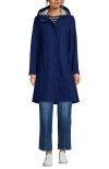 Lands' End Squall Rain Slicker Coat In Liberty Blue