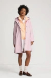 Lands' End Squall Rain Slicker Coat In Pearl