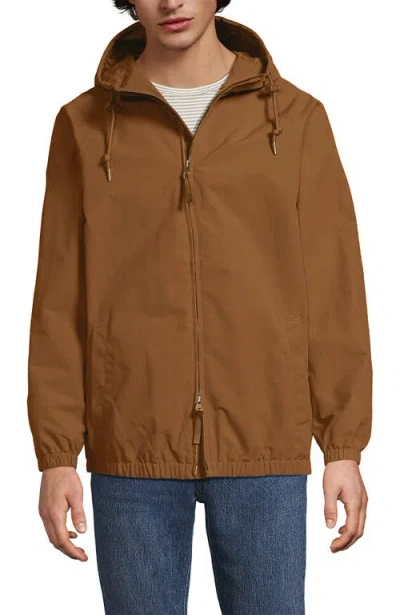 Lands' End Squall Varsity Jacket In Brown