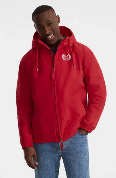 Lands' End Squall Varsity Jacket In Red