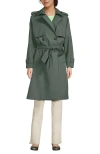 Lands' End Squall Waterproof Modern Trench Coat In Spruce