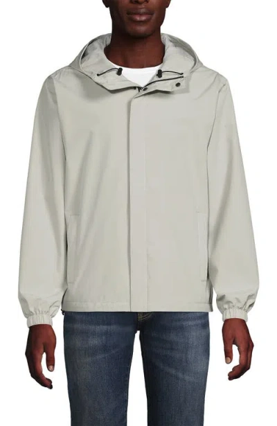 Lands' End Squall Waterproof Packable Rain Jacket In Soft Putty